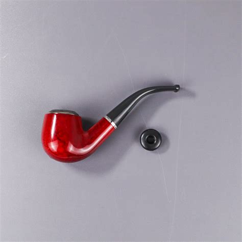 Boxin Pipa Rokok Motif Kayu Smoking Tobacco Pipes ZF808 Red