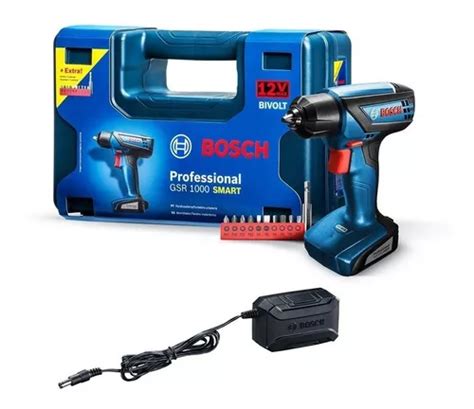 Taladro Atornillador Inal Bosch GSR 1000 Smart 12V maletín Color Azul