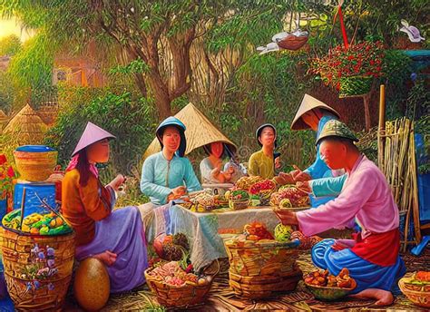 Easter Holiday Scene In Can Tho C N Th Vietnam Stock Illustration