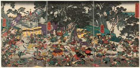 Utagawa Yoshitora A Great Battle From The Record Of The Ônin War