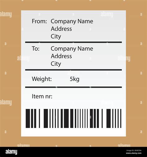 Shipping Barcode Label Sticker For Shipping Company Vector