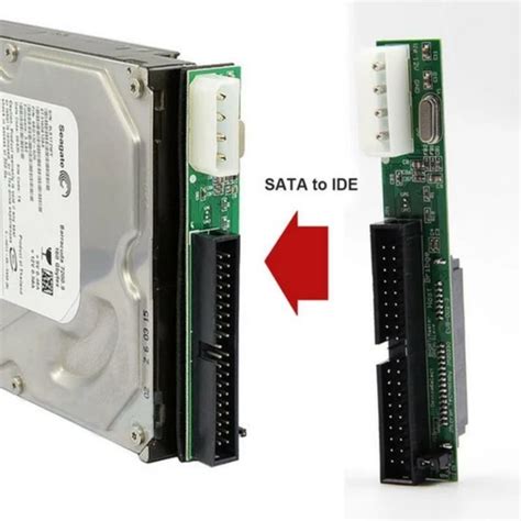 SATA SSD HDD female hard drive to ide 3.5" 40 pin male converter card ...