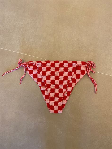 Checkered Crochet Bikini Set Crochet Bikini Crochet Bikini Etsy