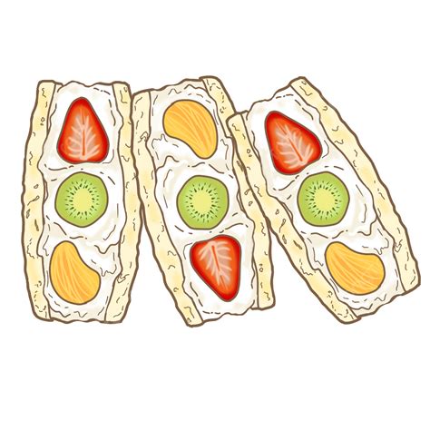 Cute D Colorful Fruit Sandwich Cute Colorful Sandwich Png