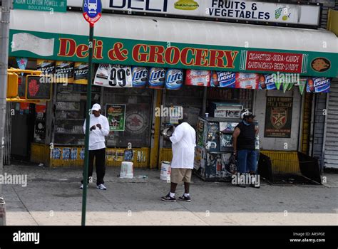 Deli And Grocery Harlem New York Usa Stock Photo Alamy