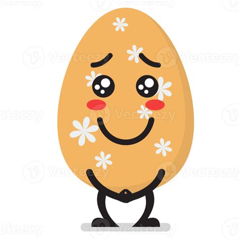 Cute Easter Egg Character Emoji Cartoon 23369184 PNG