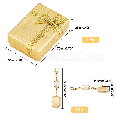 Shop Chgcraft Pcs Mm Gold Wedding Bouquet Charm Rectangle Stainless