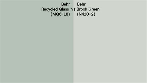 Behr Recycled Glass Vs Brook Green Side By Side Comparison