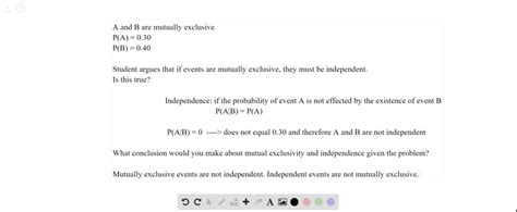 Solved Assume That We Have Two Events A And B That Are Mutually