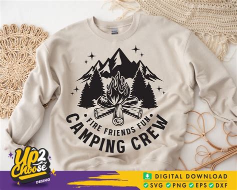 Fires Friends Fun Camping Crew Svg Camping Crew Png Campfire Svg Diy