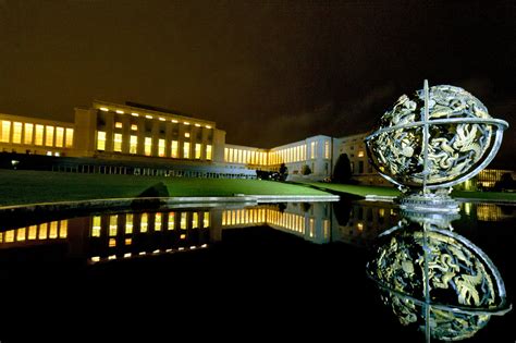 View Of Palais Des Nations By Night Geneva A Night View O Flickr