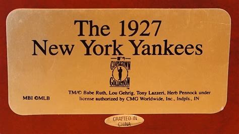 Lot Detail - New York Yankee 1927 World Series Champions Starting Line ...