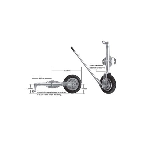 10 Inch ‘easymover Ratchet Driven Jockey Wheel With Swing Up Bracket