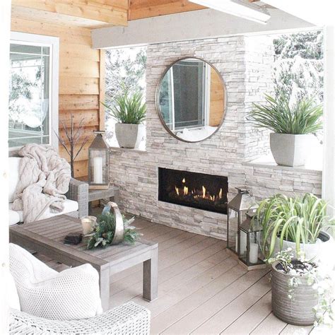 Modern Gray Stone Fireplace - Soul & Lane