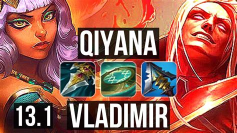 Qiyana Vs Vlad Mid 6 Solo Kills 1100 Games 16m Mastery