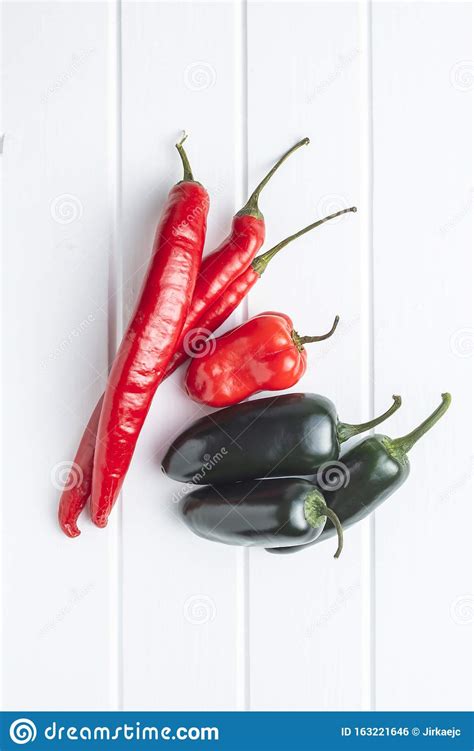 Hot Jalapeno Habanero And Chili Peppers Stock Photo Image Of