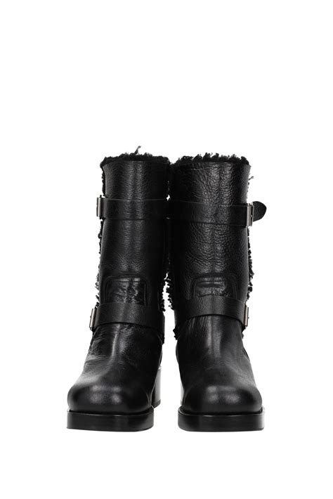 Dior Fur Ankle Boots Diorider Women Black Lyst