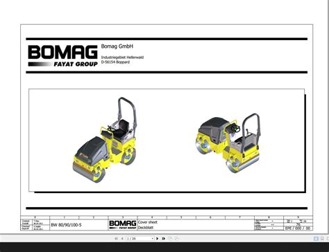 Bomag BW80 5 BW90 5 BW100 5 Wiring Diagram Function 76 2011 EN DE