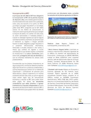 El Rfc Obligatorio Para Universitarios Pdf