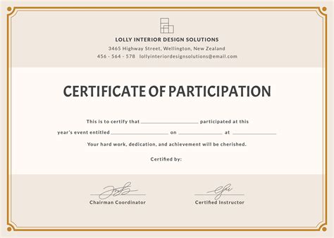 Free Printable Certificate of Participation Templates