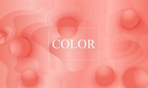 Coral Color Background Fluid Shapes Pattern Ilustracja Wektor