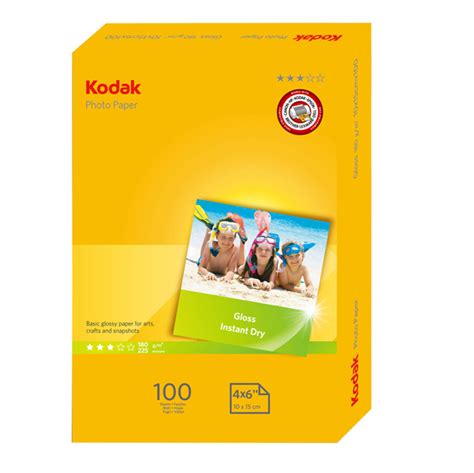 Kodak Carta Fotografica Lucida Photo Gloss 10 X 15 Cm 180 Gr