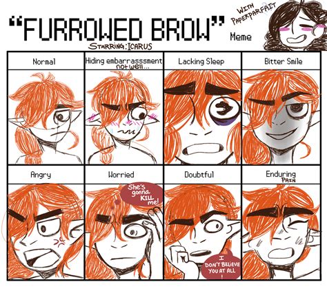 Furrowed Brow Meme by paperparfait on DeviantArt