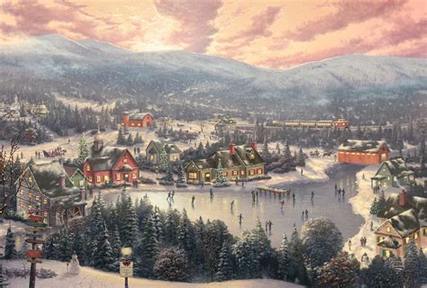 Thomas Kinkade Winter Wallpaper ·① WallpaperTag