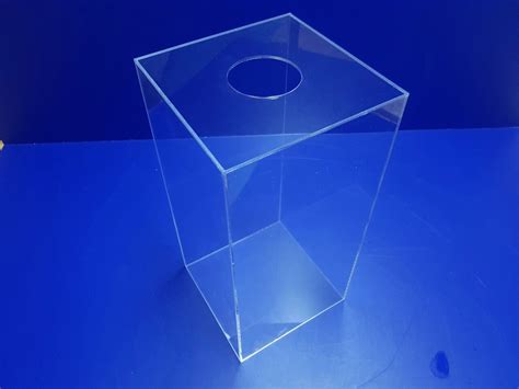 Настольный короб из оргстекла для сбора батареек или пластиковых крышек ...