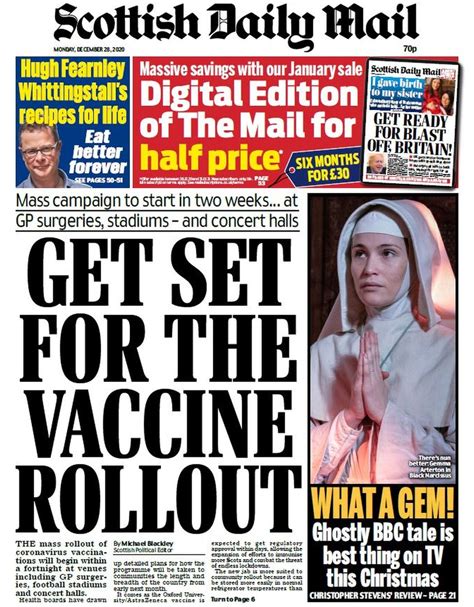 Scotland S Papers Nhs Facing Perfect Storm And New Vaccine Rollout