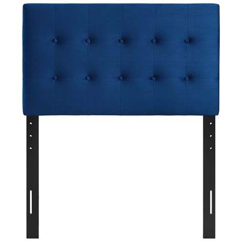 Emily Twin Biscuit Tufted Performance Velvet Headboard Accent