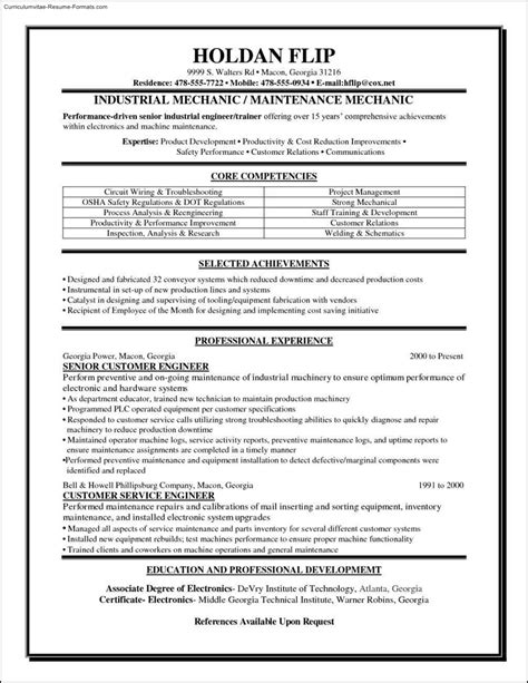 Maintenance Resume Template