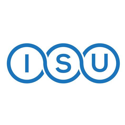 ISU letter logo design on white background. ISU creative initials ...