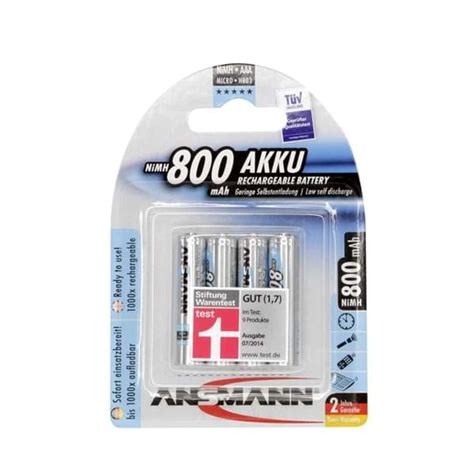 Ansmann Maxe Nimh Akku Micro 800mah Batterien Und