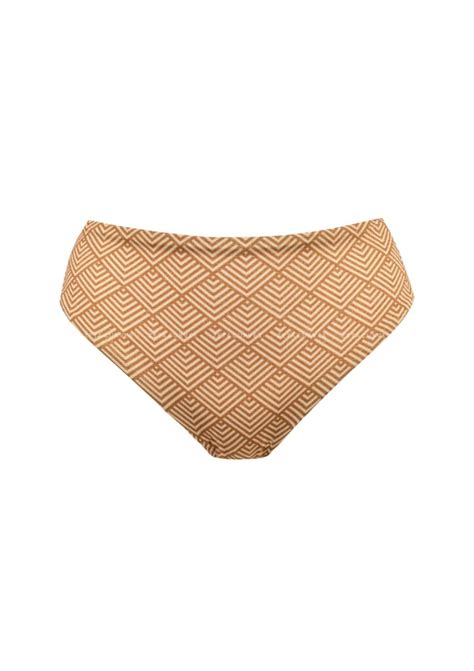 Crool Bikini Slip Geometrical Gold Zeta Curves