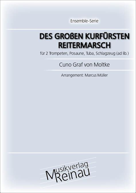 Des großen Kurfürsten Reitermarsch Blechbläserquartett Noten kaufen