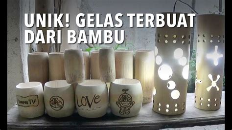 Gambar Kreasi Gelas Dari Bambu Gelas Istimewa Berbahan Bambu Hitam