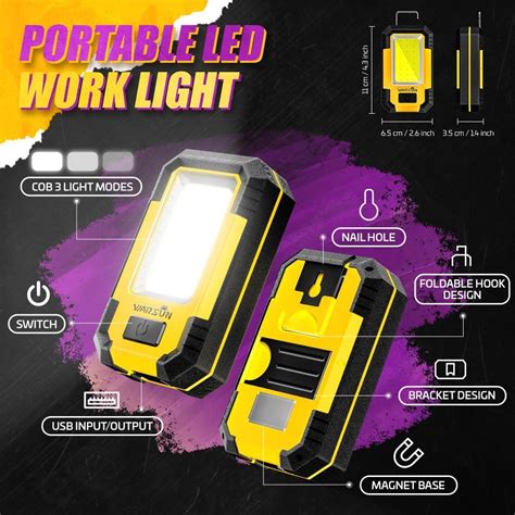 Warsun Luces De Trabajo Led Recargables Magn Ticas Luz De Trabajo