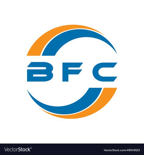 Bfc letter logo design on a white background Vector Image