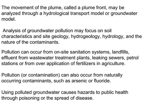 groundwater pollution | PPT