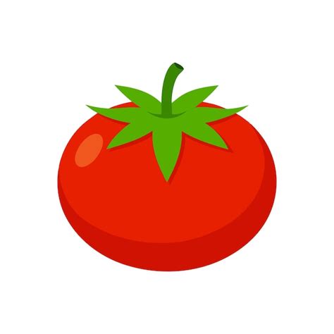 Ilustración de vector plano aislado de la fruta del tomate Vector Premium