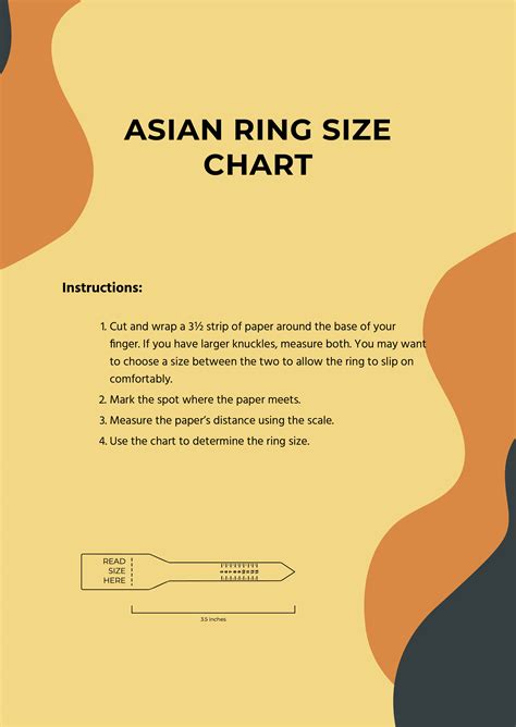 Free US Ring Size Chart Template - Download in PDF, Illustrator ...