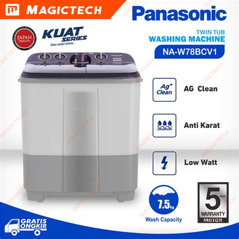 Jual Mesin Cuci Panasonic Kg Na W Bcv Kuat Tabung Low Watt