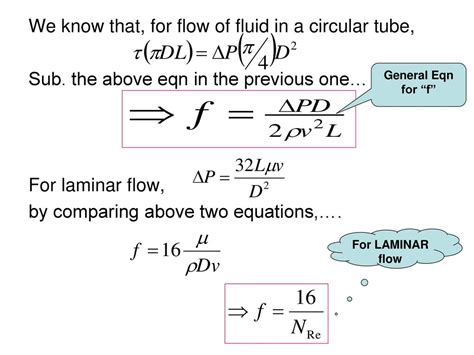 FRICTION FACTOR A Common Parameter Used In LAMINAR And Especially In