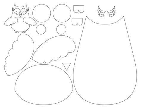 Free Printable Owl Template Coloring Home