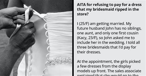 Bride To Be Refuses To Pay For A Dress Her Bridesmaid Tore While Dress Shopping En 2024