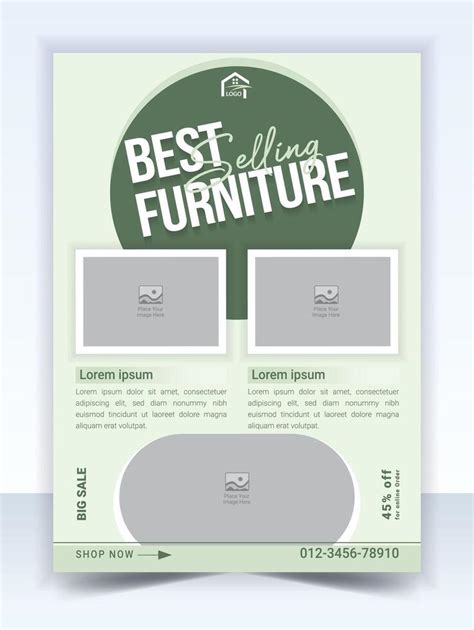 Furniture Sale Promotion Flyer Template Design 48015903 Vector Art At