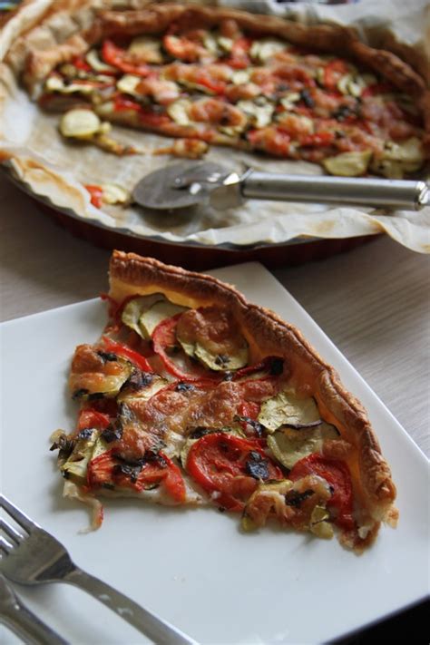 Tarte feuilletée tomates courgette mozzarella Miameuh