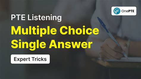 Pte Listening Multiple Choice Single Answer Expert Tips Onepte