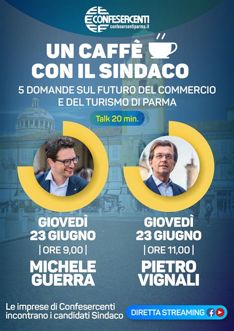 Un Caff Con Il Sindaco Confesercenti Parma Incontra I Candidati Al